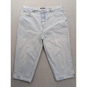 Vintage Bill Blass Jeans Womens 18W Light Wash High Rise Tapered Crop Relaxed